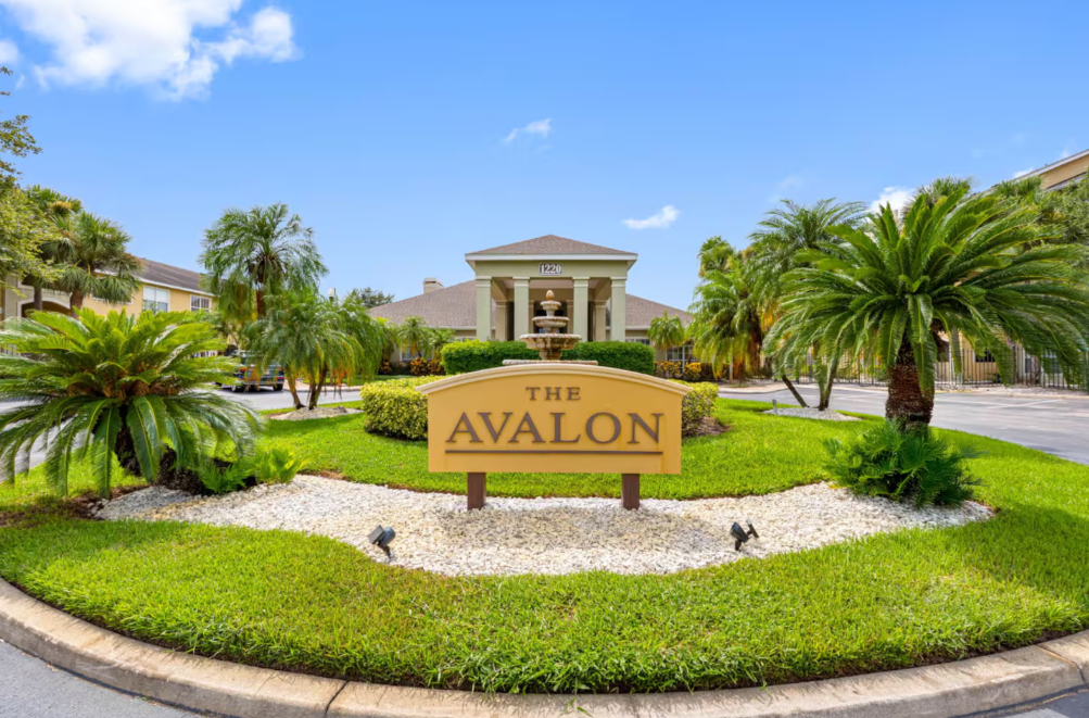Avalon at Clearwater resort entrance sign